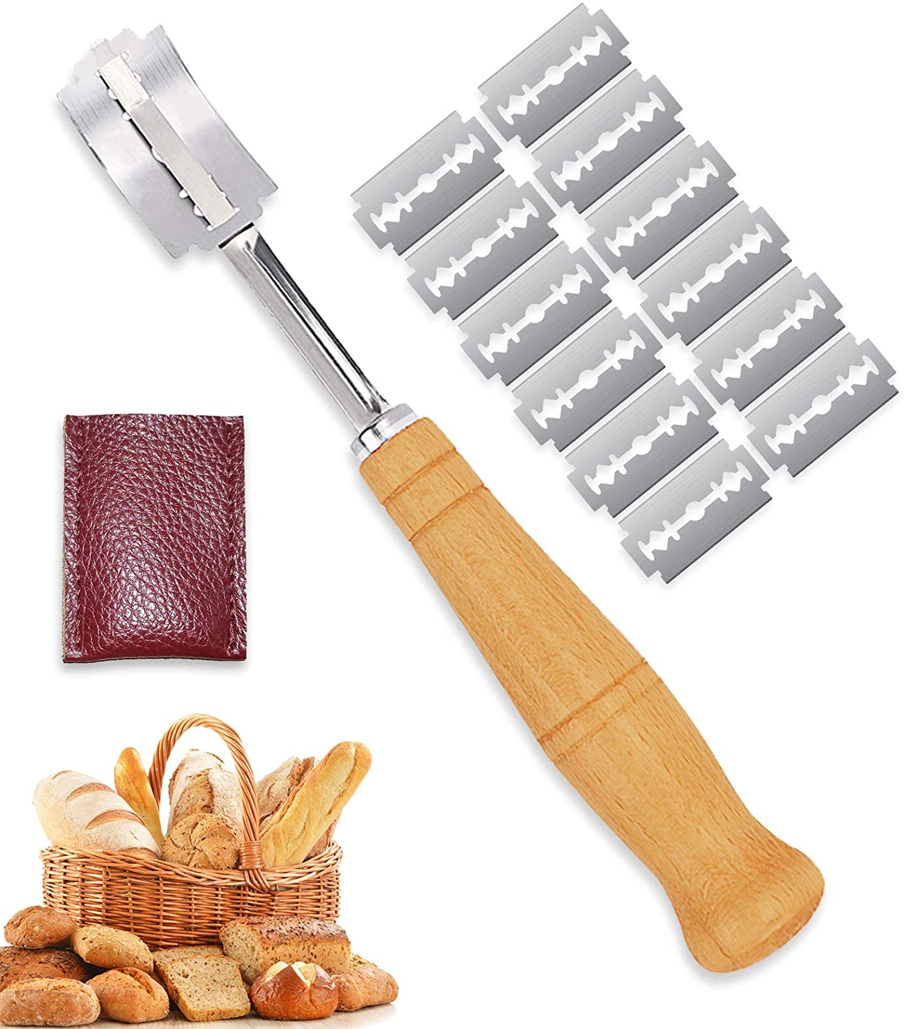 AY-BKG3061 bread lame with wooden handle