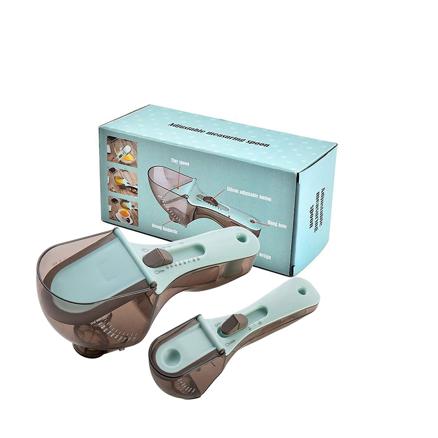 AY-BKM1042 adjustable spoons 2 pc set