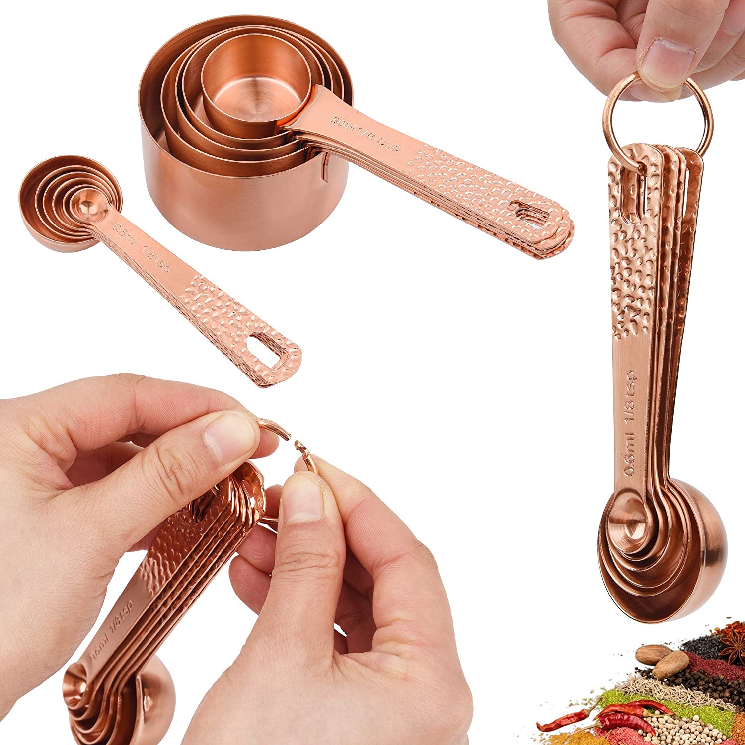 AY-BKM2039 rosegold measuring cups set