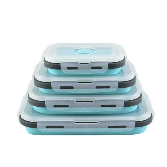 AY-BKS3287 silicone collasiple storage box with  cover