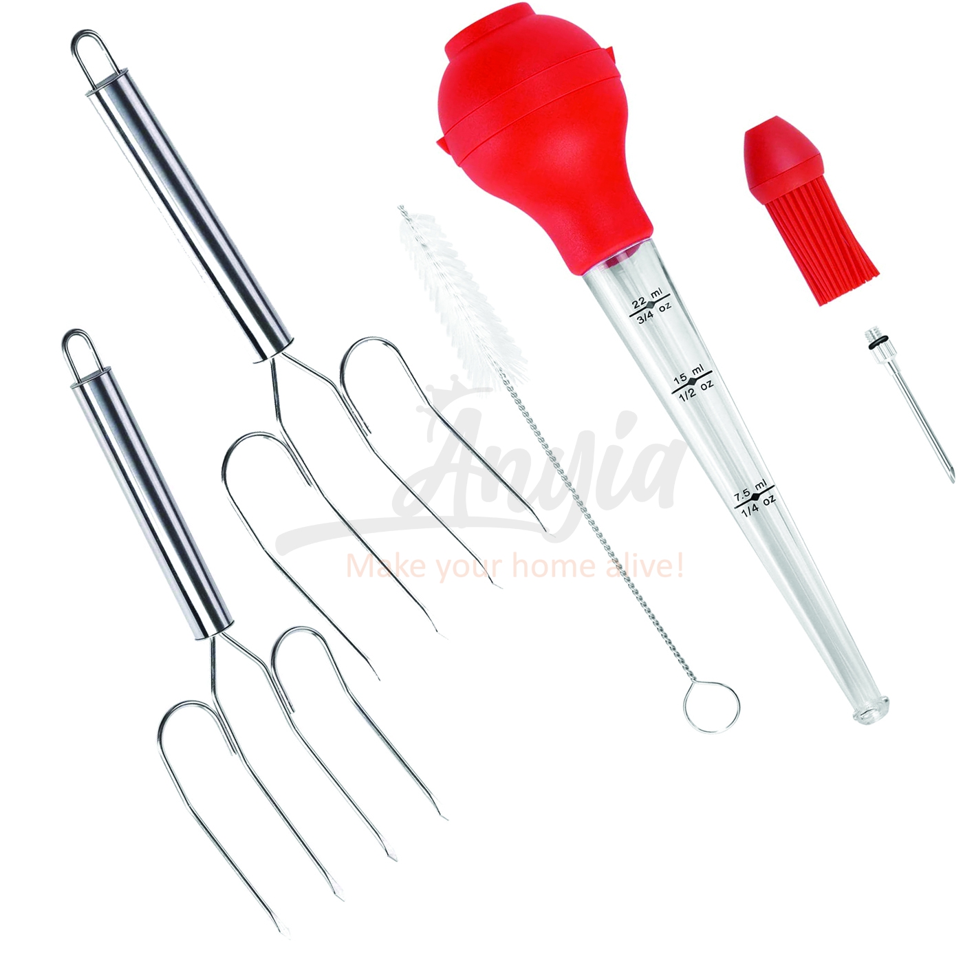 AY-KG1655A Turkey and Poultry Lifters with turkey baster 3 pcs set