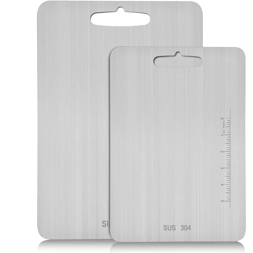 AY-KGC1067 stainless steel cutting board 2 pcs set