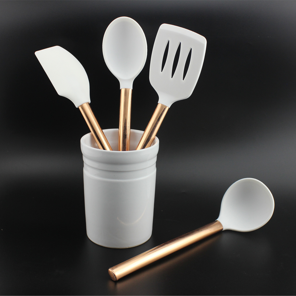 Rosegold kitchen utensils set